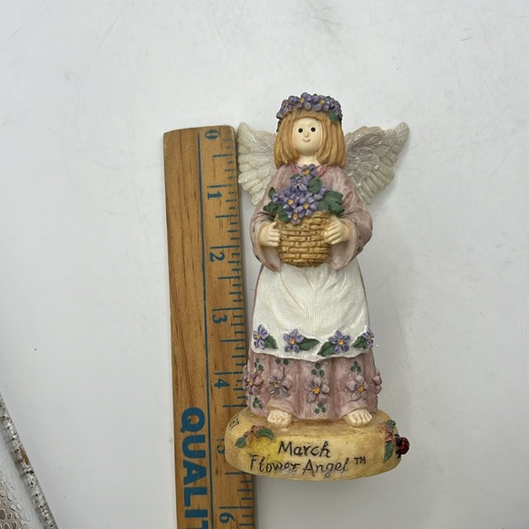 Flower Angel March Violet Figurine Resin 1995 Linda Grayson Collection - Picture 16 of 16